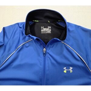 Actual Under Armour Run Pullover Mens L Reflective Mesh Vented Jogging Jacket